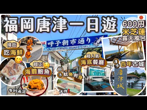 [日本三大朝市] 平民價錢大口嘆啖啖海鮮 |充滿風情的小漁港 | 呼子朝市 |日本首間海底餐廳 | 遊覽唐津城 | 在地人推薦一日遊行程