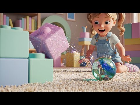Six Little Toy Marbles Roll Roll Roll | Nursery Rhymes for Kids & Baby Songs