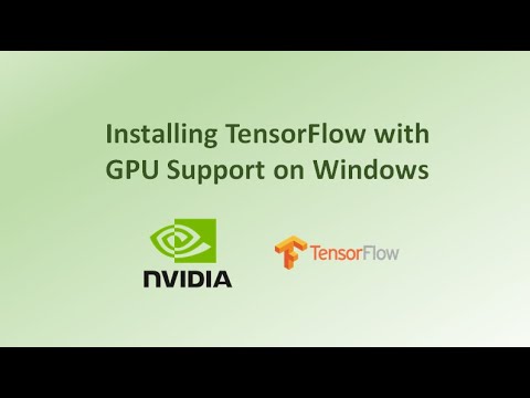 Installing TensorFlow with GPU, CUDA and cuDNN support for windows 10