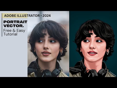 Let's Draw Beauty! Vector Portrait Illustration (Free & Easy) in Adobe illustrator 🔥