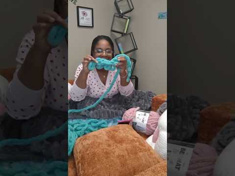 Chunky Blanket #howto #tutorial #yarn #hobby #health #healing #fyp #shorts #viral #like #love