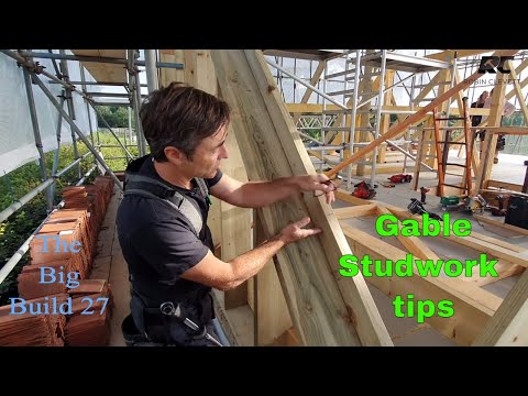 The Big Build 27 Stud work Tips for a gable wall