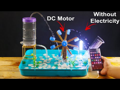 Free Energy Water Wheel For Power Supply Generator - DIY Water Fountain Without Electricity