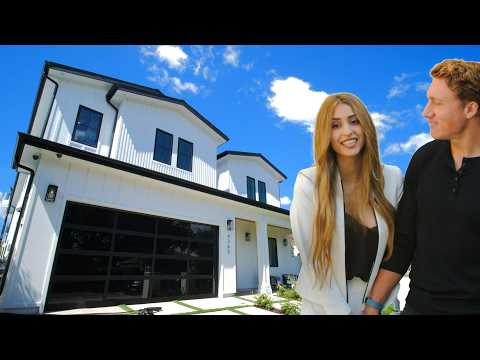 Young Couple Tours Luxury MODERN Farmhouses -- They Can't Believe the Backyard!