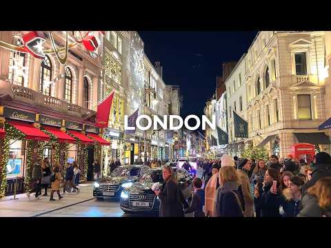 [4K]🇬🇧 Christmas Magic in London 🎄 | Stunning Holiday Lights & Festive Streets✨🎁