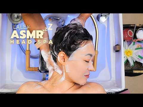 My Head Spa Journey💆‍♀️Please wash my stress away (ASMR Real Sounds)