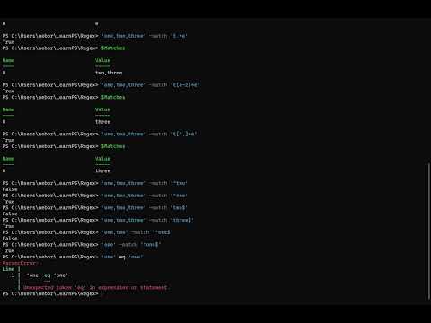 PowerShell Regular Expressions