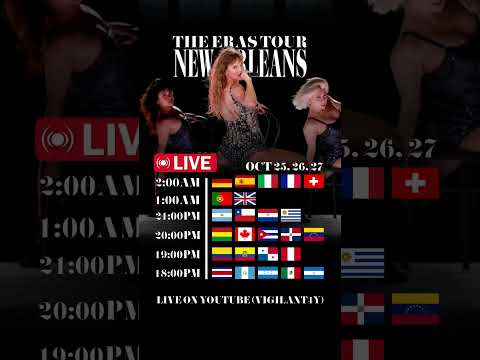 🔴Te esperamos EN VIVO estas tres noches de #theerastour  en NOLA, este 25, 26 y 27 de octubre 🤍🫶