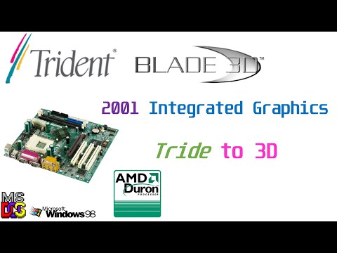 Trident Blade3D IGP - MS-DOS and Windows98SE Integrated Graphics 3D Gaming Test