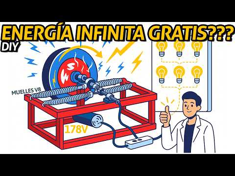 Energía Gratis con Resortes V8 y una Rueda de Inercia (EXPERIMENTO REAL) 😱⚡