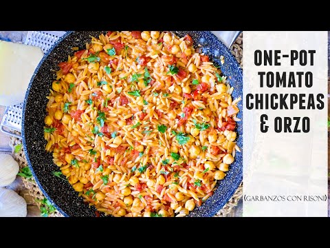 One-Pot Tomato Chickpeas and Orzo | Easy & Delicious Pasta Recipe
