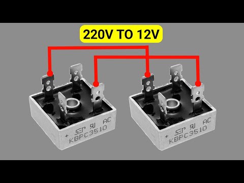 How To Make 220V to 12V 20A Battery Charger | Full Bridge Rectifier Circuit