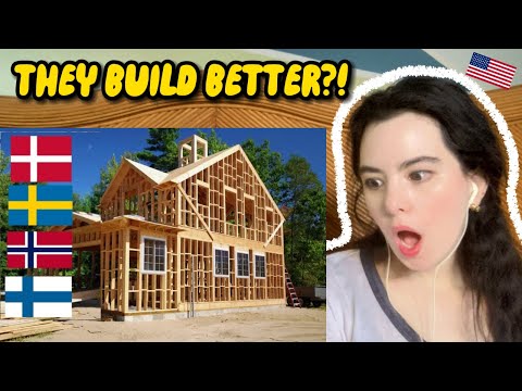 American Girl Reacts To Scandinavian VS American House Building Methods!