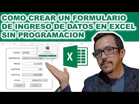 How to create a data entry form in Excel with macros without programming.