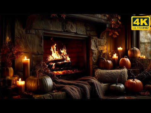 🍂 Cozy Autumn Cabin (3 HRS) | Relaxing Fireplace Crackles & Gentle Fall Vibes