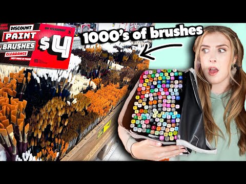 I Went To An ART SUPPLY WAREHOUSE *crazy cheap bargain bin discounts*