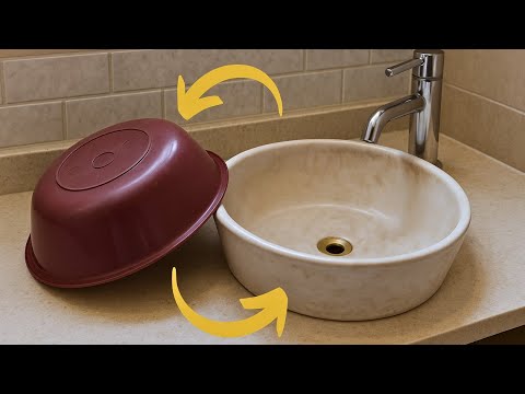 How to Make a Marble Effect Cement Sink