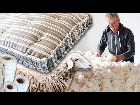 Eco-friendly mattress made from freshly sheared pure wool. Chemical-free and handmade