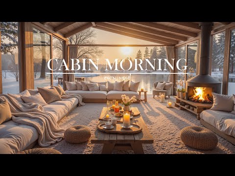 Soft & Smooth Winter Jazz ❄️ Lakeside Cabin Morning | Relaxing Jazz for Study, Focus & Calm