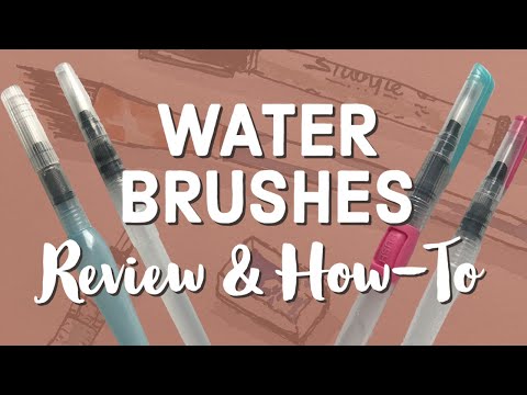 Water Brush Comparison  How To  - Pentel Aquash, OOKU Budget Friendly Aqua Brush #waterbrush