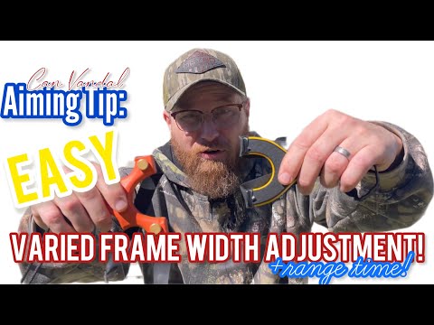 AIMING TIP: EASY varied frame width adjustment +RANGE TIME!
