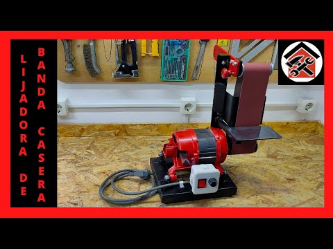 🔧LIJADORA DE BANDA CASERA (♻️Con MOTOR de LAVADORA♻️)