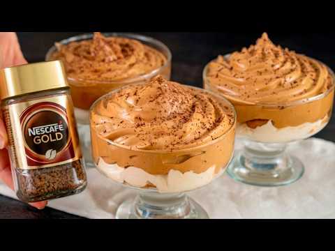 My Family Trick! no SUGAR! The most amazing dessert in 5 minutes! Every day coffee mousse!