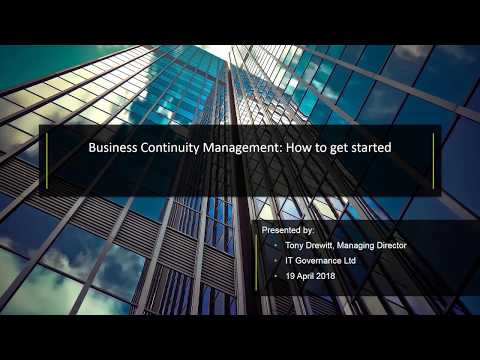 Webinar: Business Continuity Management | How to get started?