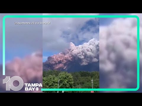 Smoke plumes visible for miles during fire at Georgia chemical plant