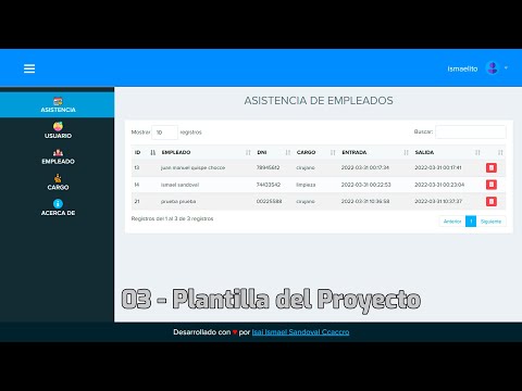 03.-  Plantilla del Proyecto - Sistema de Asistencias con PHP y MYSQL