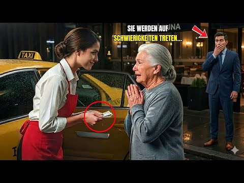 Die Kellnerin bezahlte einer alten Frau ein Taxi… eine Stunde später war sie schockiert, als der ...