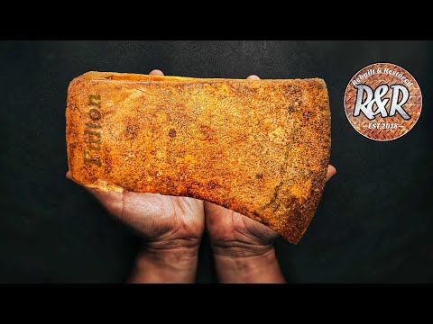 Mirror Finish RUSTED AXE. TOO MUCH WORK Restoration Found in Trash