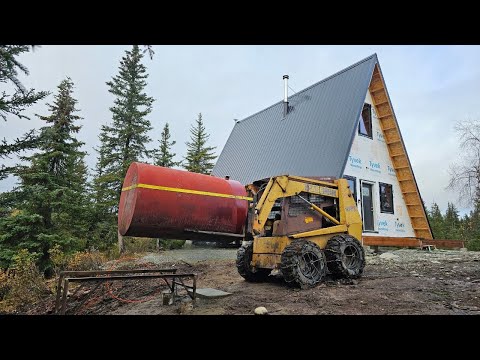 Installing the Most Efficient Diesel Heater in Our Off-Grid Cabin | Steel & Concrete Tank Stand