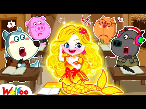 NEW | First Day of a Rich Mermaid in Poor School! 🧜‍♀️ Wolfoo Helps Mera Fit In | Wolfoo Family
