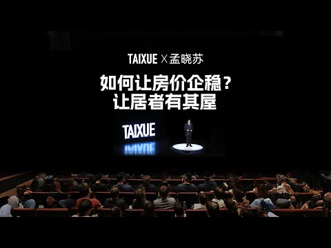 孟晓苏：如何让房价企稳？让居者有其屋？