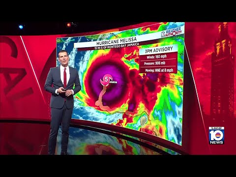 Catastrophic Cat. 5 Hurricane Melissa slams Jamaica; 160 mph winds and flooding ongoing