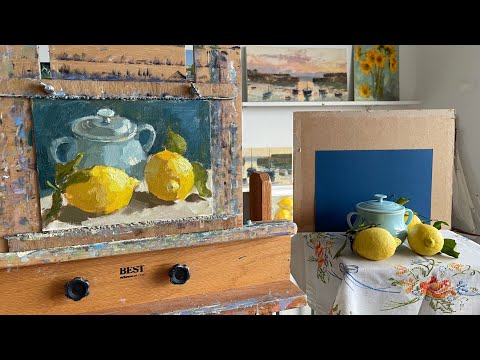 Lemons & French Pot Still Life Painting Demonstration