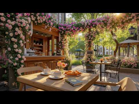 Peaceful Spring Morning at the Garden Café ☕🌸🎶 | Soft Jazz for Calm Moments