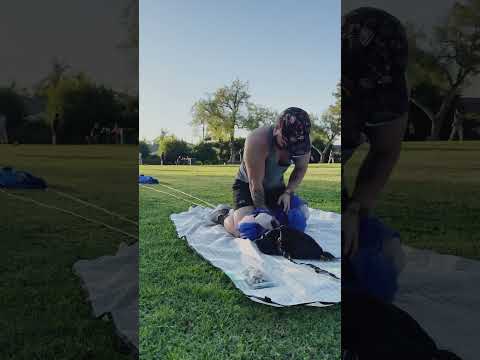 Pack a Parachute With Me :) #skydiving #parachutepack #parachute