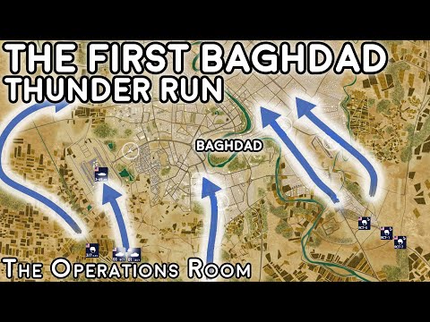The First Baghdad Thunder Run, Iraq 2003 - Animated