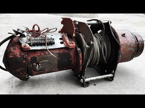 Restoration and repair of construction electric wire winch |Restore a broken electric lifting hoist