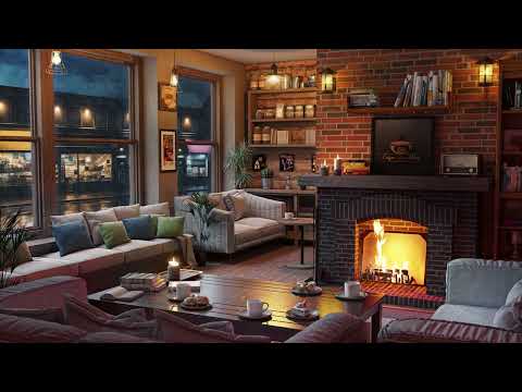 Get Cozy! Rainy Cafe Ambience with Relaxing Jazz Music & Soothing Rain for Study, Relax
