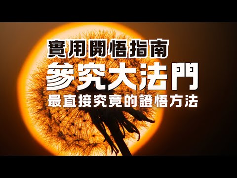 「參究大法門」:最直接究竟的證悟方法|實用開悟指南|尋道分享