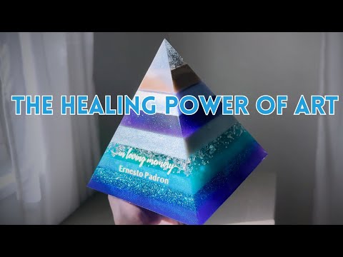 Watch me make resin pyramid with mica powder, glitter, & ashes | My client's touching grief story