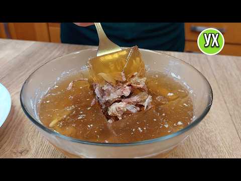 A modern, UNUSUAL recipe for jellied meat from chefs - the meat must be baked!
