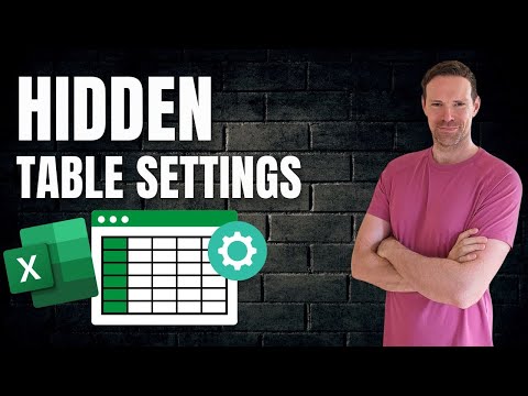 Only Excel PRO's know these table settings!