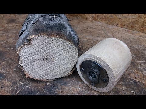 FAST AND SIMPLE: Make any kind of roller from a log for a grinder in 2 hours without a lathe! You...