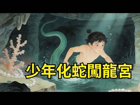 砍柴少年撿到青鱗蛇蛻，身化半人半蛇，潛入地底龍宮，揭開上古水神封印！#民間故事 #故事頻道 #感人故事 #情感