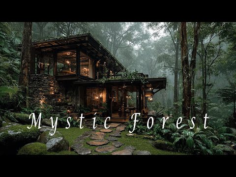 Mystic Forest Hideaway – Healing Meditation Music – Rainy Woodland Ambience for Calm & Inner Peace