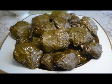 АЗЕРБАЙДЖАНСКАЯ КУХНЯ❤️ДОЛМА из МОЛОДЫХ ВИНОГРАДНЫХ ЛИСТЬЕВ😋ОБЬЕДЕНЬЕ